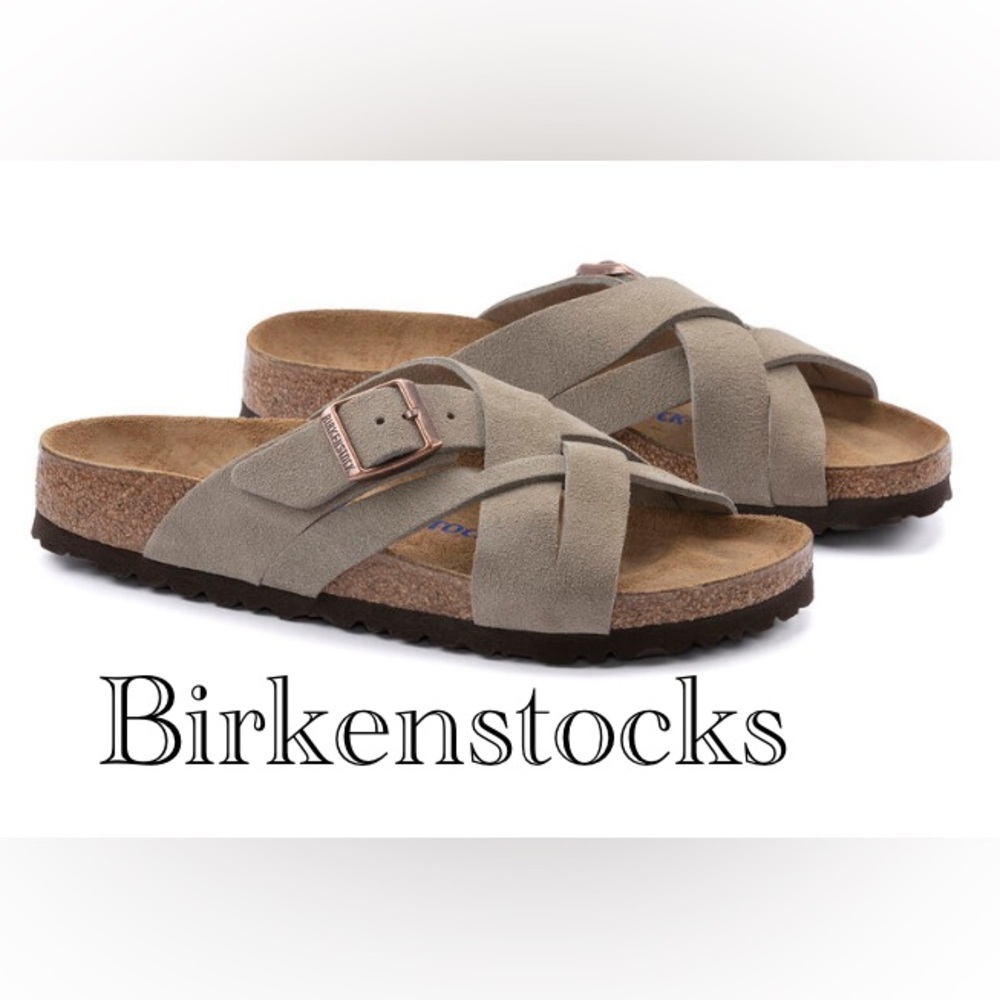 🔥NWOT🔥 BIRKENSTOCKS Lugano Soft Footbed
Suede Leather in Taupe size 44/ M10.5